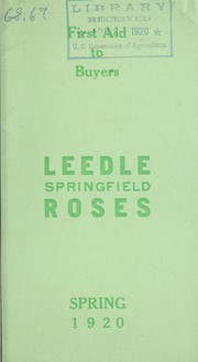 Cover of: Leedle Springfield roses: spring 1920