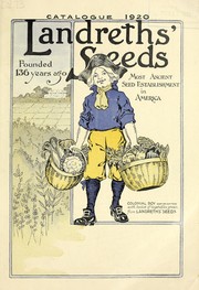 Cover of: Catalogue 1920: Landreths' seeds