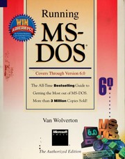 Cover of: Running MS-DOS: covers through version 6.0