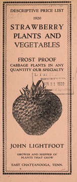 Cover of: Descriptive price list 1920: strawberry plants and vegetables