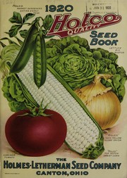 Cover of: Holco quality seed book: 1920