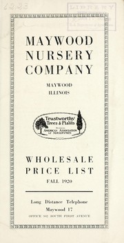 Cover of: Wholesale price list: fall 1920