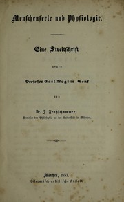 Menschenseele und Physiologie by Jakob Frohschammer