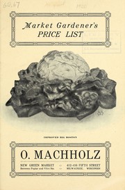 Cover of: Market gardener's price list