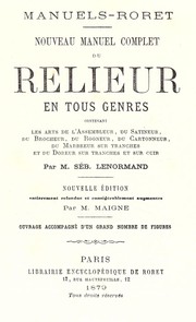 Nouveau manuel complet du relieur en tous genres by Louis Sébastien Lenormand