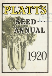 Cover of: Farm, garden and flower seeds: 1920