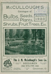 Cover of: McCullough's catalogue of bulbs, seeds, plants, shrubs, fruit trees, etc by J.M. McCullough's Sons Co