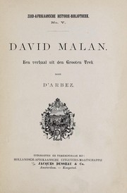 Cover of: David Malan: een verhaal uit den Grooten Trek