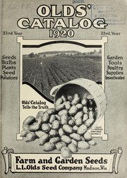 Cover of: Olds' catalog 1920: 33rd year