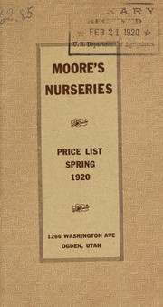 Cover of: Price list: spring, 1920