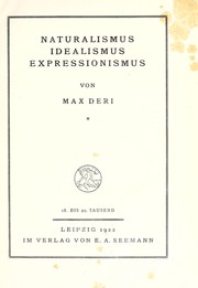 Cover of: Naturalismus, Idealismus, Expressionismus