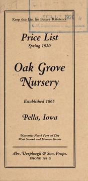 Cover of: Price list by Oak Grove Nursery, Oak Grove Nursery