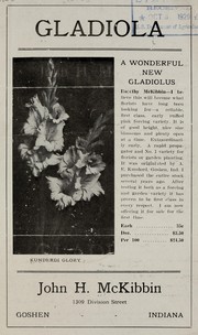 Cover of: Gladiola by John H. McKibbin (Firm)