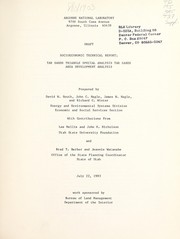 Cover of Tar Sands Triangle special analysis tar sands area development analysis