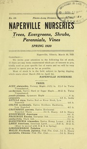 Cover of: Trees, evergreens, shrubs, perennials, vines: spring 1920