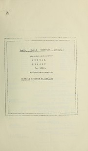 Cover of: [Report 1939] by Neath (Wales). Rural District Council