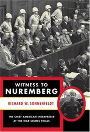 Cover of: Witness to Nuremberg by Richard W. Sonnenfeldt