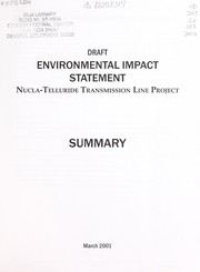Cover of: Draft environmental impact statement | United States. Forest Service.
