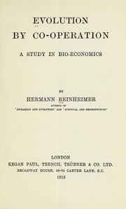 Front cover of Evolution by co-operation by Unknown