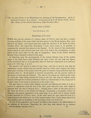 Cover of: On some points in the morphology and anatomy of the nymph©Œace©Œ ... read 18th February 1897 by David Thomas Gwynne-Vaughan