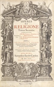 Cover of: Operis de religione tomus primus [-quartus et ultimus], complectens ...