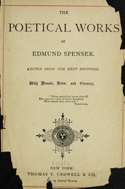 The poetical works of Edmund Spenser by Edmund Spenser