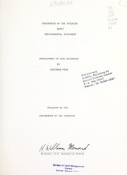 Cover of: Development of coal resources in southern Utah by United States. Department of the Interior