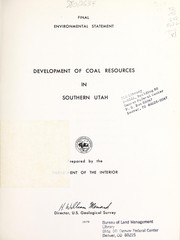 Cover of: Development of coal resources in southern Utah by United States. Department of the Interior