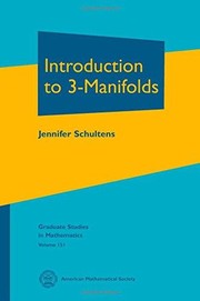Introduction to 3-maniflods by Jennifer Schultens