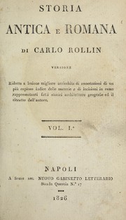 Cover of: Storia antica e romana by Charles Rollin