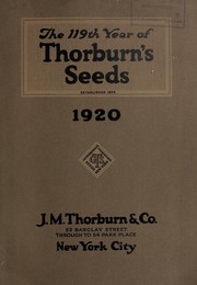Cover of: 119th annual seed catalogue of J. M. Thorburn & Co., 1802-1920 by J.M. Thorburn & Co