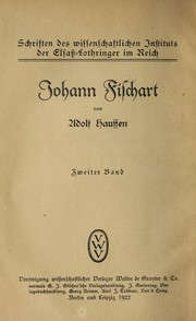 Cover of: Johann Fischart by Adolf Hauffen