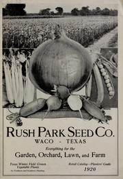 Cover of: Retail catalogue and planters' guide: 1920