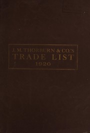 Cover of: Trade price-list of seeds by J.M. Thorburn & Co