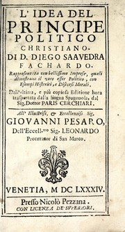 Cover of: L'idea del principe politico christiano by Diego de Saavedra Fajardo