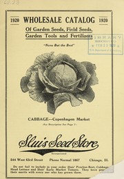 Cover of: 1920 wholesale catalog of garden seeds, field seeds, garden tools and fertilizers
