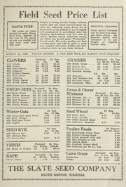 Cover of: Field seed price list: 1920