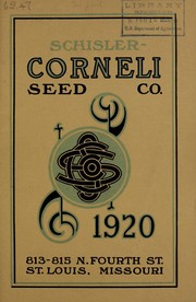 Cover of: 1920 [catalog] by Schisler-Corneli Seed Company