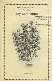 Cover of: Chrysanthemums, descriptive catalog for 1920 | Elmer D. Smith & Co