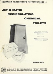 Cover of: Jet-o-matic recirculating chemical toilets