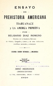 Cover of: Ensayo de prehistoria americana: Tiahuanacu y la America primitiva