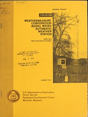 Cover of: An evaluation: the WeatherMeasure Corporation Model WS750 automatic weather station