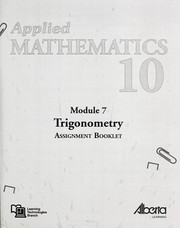 Applied mathematics 10 by Alberta. Alberta Learning. Learning Technologies Branch
