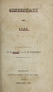 Cincinnati in 1826 by Benjamin Drake
