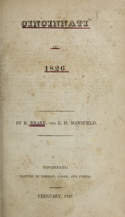 Cover of: Cincinnati in 1826 by Benjamin Drake