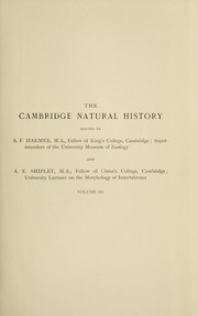 Cover of: The Cambridge natural history by ed. by S.F. Harmer ... and A.E. Shipley ...