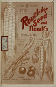 Cover of: 1920 [catalog] by Routledge Seed & Floral Co