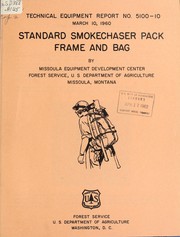 Cover of: Standard smokechaser pack frame and bag