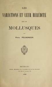 Cover of: Les variations et leur h℗♭Ứr℗♭Ứdit℗♭Ứ chez les mollusques