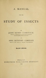 Cover of: A manual for the study of insects